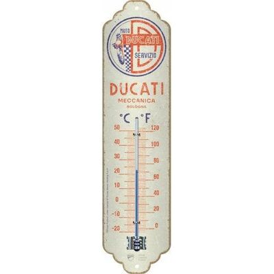ART Termometr DUCATI motocykl 28cm metalowy wewnętrzny zewnętrzny ART Termometr DUCATI motocykl 28cm metalowy wewnętrzny zewnętrzny