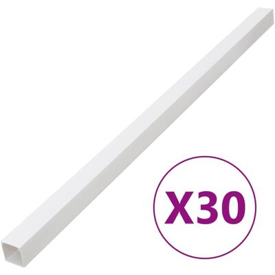 vidaXL Kanały kablowe 100x60 mm 30 m PVC - Kanały kablowe vidaXL Kanały kablowe 100x60 mm 30 m PVC - Kanały kablowe