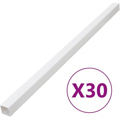 vidaXL Kanały kablowe 40x25 mm 30 m PVC - Zarządzanie kablami vidaXL Kanały kablowe 40x25 mm 30 m PVC - Zarządzanie kablami