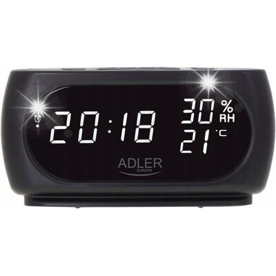 Adler ZEGAR BUDZIK ELEKTRONICZNY TERMOMETR WILGOTNOŚĆ Adler ZEGAR BUDZIK ELEKTRONICZNY TERMOMETR WILGOTNOŚĆ