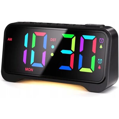 Inny producent Budzik Cyfrowy Rgb 2 Alarmy Tryb Weekend Podświetlenie Usb Inny producent Budzik Cyfrowy Rgb 2 Alarmy Tryb Weekend Podświetlenie Usb
