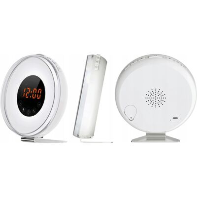 Adler BUDZIK ZEGAR LED LAMPKA NOCNA SYMULACJA WSCHODU SŁOŃCA DZWIĘKI NATURY Adler BUDZIK ZEGAR LED LAMPKA NOCNA SYMULACJA WSCHODU SŁOŃCA DZWIĘKI NATURY