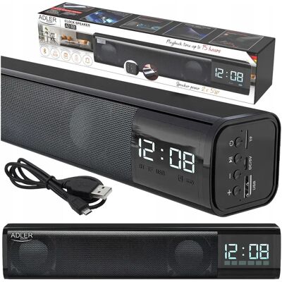 Inny producent Głośnik Radiobudzik Zegar Budzik Bluetooth Stereo 1200 Mah Usb Aux Sd Adler Inny producent Głośnik Radiobudzik Zegar Budzik Bluetooth Stereo 1200 Mah Usb Aux Sd Adler