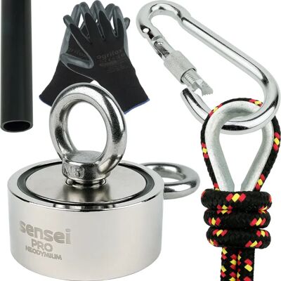Magnes Neodymowy 2x150=300 Kg Sensei + Lina 25 M Magnes Neodymowy 2x150=300 Kg Sensei + Lina 25 M