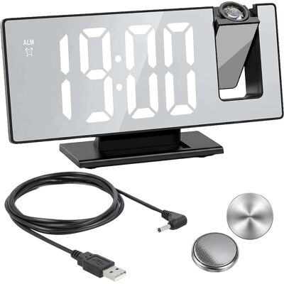 Inny producent Radiobudzik Z Projektorem Budzik Cyfrowy Led Alarm Kompaktowy Usb Czarny Inny producent Radiobudzik Z Projektorem Budzik Cyfrowy Led Alarm Kompaktowy Usb Czarny