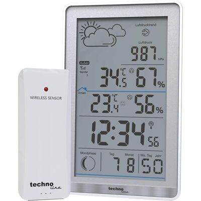 techno line Stacja Pogodowa Bezprzewodowa Ws9218 Z Czujnikiem Zewnętrznym Tx106-Th techno line Stacja Pogodowa Bezprzewodowa Ws9218 Z Czujnikiem Zewnętrznym Tx106-Th