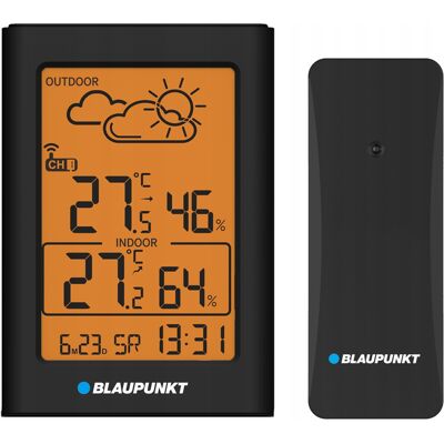 Stacja pogodowa Blaupunkt WS15BK Czarna Stacja pogodowa Blaupunkt WS15BK Czarna
