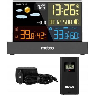 Stacja Pogodowa Meteo Sp110 Z Dcf Czarna Stacja Pogodowa Meteo Sp110 Z Dcf Czarna