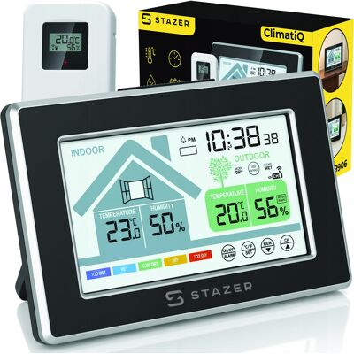 Inny producent Stacja Pogodowa Pogody Bezprzewodowa Meteo Termometr Higrometr Zegar Led Do Domu, Czujnik Zewnętrzny, Budzik, Alarm Pleśni, Zalecenia Wietrzenia Inny producent Stacja Pogodowa Pogody Bezprzewodowa Meteo Termometr Higrometr Zegar Led Do Domu, Czujnik Zewnętrzny, Budzik, Alarm Pleśni, Zalecenia Wietrzenia