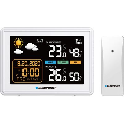STACJA POGODY BLAUPUNKT WS30WH LCD ŚCIEMNIACZ ZEGAR CZUJNIK Higrometr Alert STACJA POGODY BLAUPUNKT WS30WH LCD ŚCIEMNIACZ ZEGAR CZUJNIK Higrometr Alert