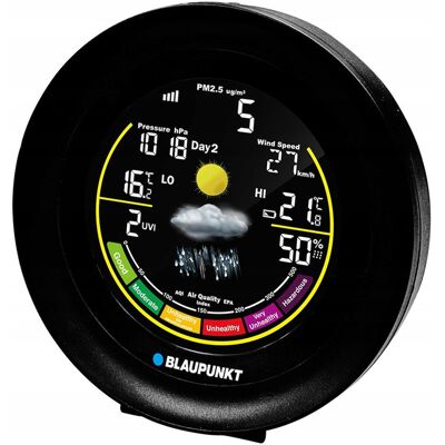 Stacja Pogody Meteo TUYA Wi-Fi LCD Kolorowy Czujnik Blaupunkt WS35BK APP Stacja Pogody Meteo TUYA Wi-Fi LCD Kolorowy Czujnik Blaupunkt WS35BK APP