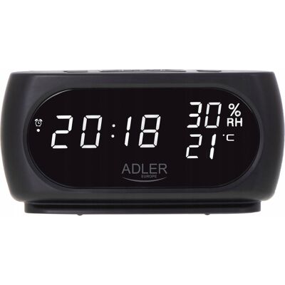 Adler ZEGAR BUDZIK ELEKTRONICZNY TERMOMETR WILGOTNOŚĆ Adler ZEGAR BUDZIK ELEKTRONICZNY TERMOMETR WILGOTNOŚĆ