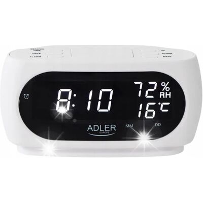 Zegar Budzik Z Pomiarem Temperatury I Wilgotności Mały Led Alarm Data Adler Zegar Budzik Z Pomiarem Temperatury I Wilgotności Mały Led Alarm Data Adler