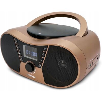 Mooov Miedź i Czarny odtwarzacz CD z radiem FM, USB, Sleep, ID3 Mooov Miedź i Czarny odtwarzacz CD z radiem FM, USB, Sleep, ID3