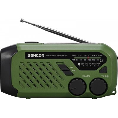 Sencor Przenośne radio FM/AM z Power Bank i Ładowaniem Słonecznym Sencor Przenośne radio FM/AM z Power Bank i Ładowaniem Słonecznym