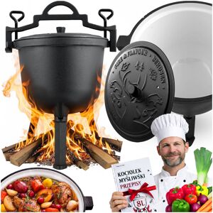 GLOBAL INCOME Garnek emaliowany kociołek żeliwny Berdsen BD-481 emaliowany 11L na ognisko grill trwały GLOBAL INCOME Garnek emaliowany kociołek żeliwny Berdsen BD-481 emaliowany 11L na ognisko grill trwały