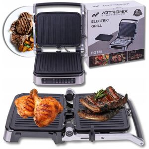 Zlaro Grill Elektryczny 2000W z 5 programami wyświetlacz LED otwierany opiekacz Zlaro Grill Elektryczny 2000W z 5 programami wyświetlacz LED otwierany opiekacz