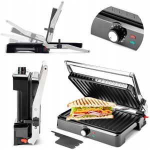 Huslog Grill Elektryczny Regulacja Temperatury Rozkładany Toster Mocny 2700W Huslog Grill Elektryczny Regulacja Temperatury Rozkładany Toster Mocny 2700W