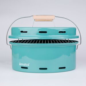Emalco Enamelware Grill emaliowany BBQ camping turkusowy Emalco Enamelware Grill emaliowany BBQ camping turkusowy