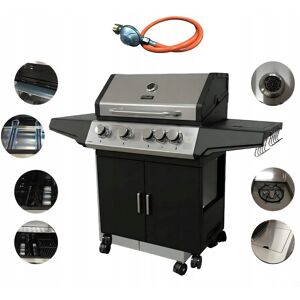 Grill gazowy PROLINE 40212 5 palników z rusztem żeliwnym czarny Grill gazowy PROLINE 40212 5 palników z rusztem żeliwnym czarny