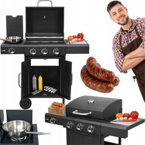 Rabino GRILL GAZOWY Z PALNIKIEM BOCZNYM SZAFĄ TERMOMETREM + DUŻO DODATKÓW Rabino GRILL GAZOWY Z PALNIKIEM BOCZNYM SZAFĄ TERMOMETREM + DUŻO DODATKÓW