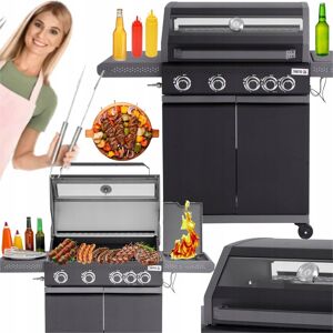 Rabino GRILL GAZOWY Z PRZESZKLONĄ POKRYWĄ DO PODGLĄDU ŻELIWNEGO RUSZTU 4+1 14kW Rabino GRILL GAZOWY Z PRZESZKLONĄ POKRYWĄ DO PODGLĄDU ŻELIWNEGO RUSZTU 4+1 14kW