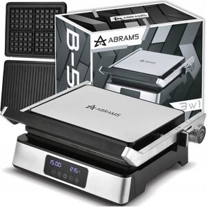 Abrams GRILL GOFROWNICA OPIEKACZ ELEKTRYCZNY 3W1 2200W REGULACJA CZASU I TEMP Abrams GRILL GOFROWNICA OPIEKACZ ELEKTRYCZNY 3W1 2200W REGULACJA CZASU I TEMP