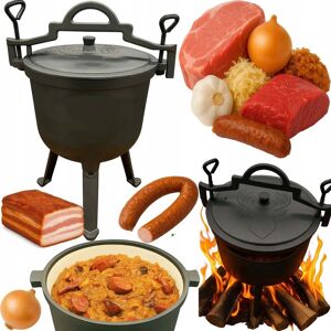 Primaveo Kociołek Myśliwski Żeliwny Garnek Węgierski na Ognisko Grill Emaliowany 10L Primaveo Kociołek Myśliwski Żeliwny Garnek Węgierski na Ognisko Grill Emaliowany 10L