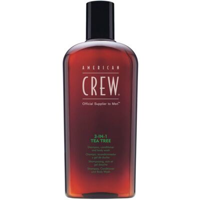 American Crew 3 w 1 drzewo herbaciane - Am & Body 3-IN-1 szampon drzewiasty, odżywka i żel pod prysznic 3w1 dla mężczyzn (1000ml) American Crew 3 w 1 drzewo herbaciane - Am & Body 3-IN-1 szampon drzewiasty, odżywka i żel pod prysznic 3w1 dla mężczyzn (1000ml)