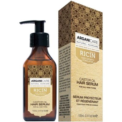 Arganicare Serum na Włosy z Olejem Rycynowym - Stymuluje Wzrost, 100ml Arganicare Serum na Włosy z Olejem Rycynowym - Stymuluje Wzrost, 100ml