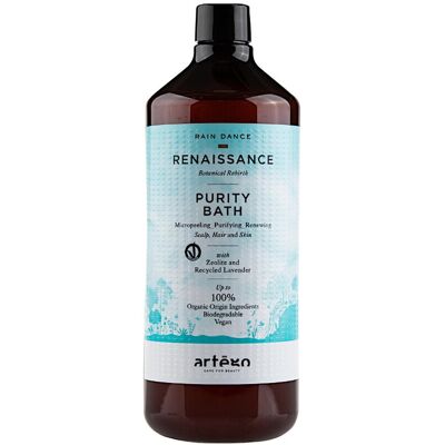 Artego Rain Dance Renaissance Purity Bath, Szampon Trychologiczny, Głęboko Oczyszczający z Mikro Peelingiem 1000ml Artego Rain Dance Renaissance Purity Bath, Szampon Trychologiczny, Głęboko Oczyszczający z Mikro Peelingiem 1000ml