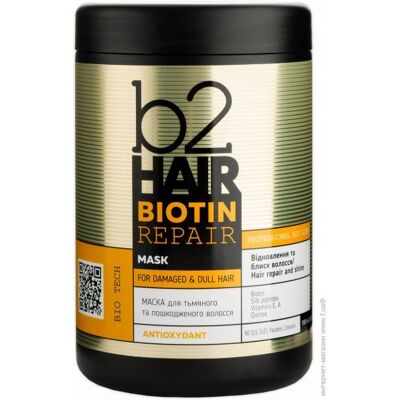 b2Hair BIOTIN REPAIR Maska do włosów matowych i zniszczonych, 1000 ml b2Hair BIOTIN REPAIR Maska do włosów matowych i zniszczonych, 1000 ml
