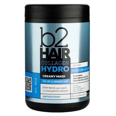 b2Hair COLLAGEN HYDRO Cream - maska do włosów suchych i zniszczonych, 1000 ml b2Hair COLLAGEN HYDRO Cream - maska do włosów suchych i zniszczonych, 1000 ml
