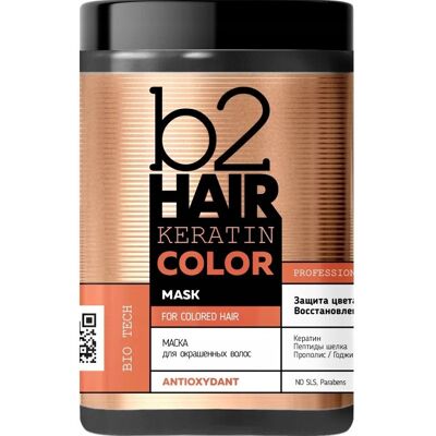 b2Hair KERATIN COLOR Maska do włosów farbowanych, 1000 ml b2Hair KERATIN COLOR Maska do włosów farbowanych, 1000 ml