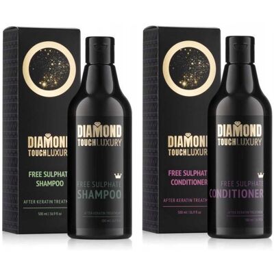 DIAMOND TOUCH Free Sulphate szampon i odżywka po keratynie 2x500ml DIAMOND TOUCH Free Sulphate szampon i odżywka po keratynie 2x500ml