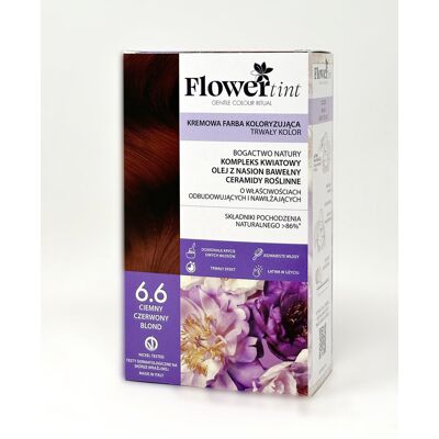 Flowertint, Trwała Farba Do Włosów, Seria Czerwienie, 6.6 Ciemny Czerwony Blond Flowertint, Trwała Farba Do Włosów, Seria Czerwienie, 6.6 Ciemny Czerwony Blond