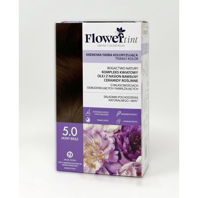 Flowertint, Trwała Farba Do Włosów, Seria Naturalna, 5.0 Jasny Brąz Flowertint, Trwała Farba Do Włosów, Seria Naturalna, 5.0 Jasny Brąz