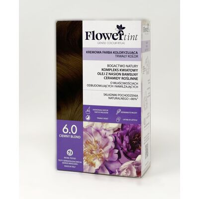 Flowertint, Trwała Farba Do Włosów, Seria Naturalna, 6.0 Ciemny Blond Flowertint, Trwała Farba Do Włosów, Seria Naturalna, 6.0 Ciemny Blond