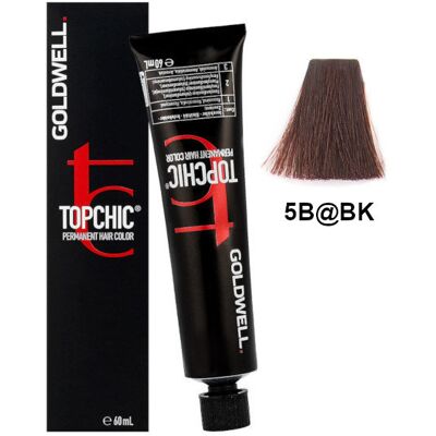Goldwell Topchic 5B@BK Trwała farba do włosów - kolor: orzechowy brąz, miedziany brąz 60ml Goldwell Topchic 5B@BK Trwała farba do włosów - kolor: orzechowy brąz, miedziany brąz 60ml