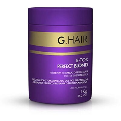 Inoar G. Hair B-Tox Perfect Blond, Maska Do Włosów Blond Z Keratyną I Kolagenem, 1000g Inoar G. Hair B-Tox Perfect Blond, Maska Do Włosów Blond Z Keratyną I Kolagenem, 1000g