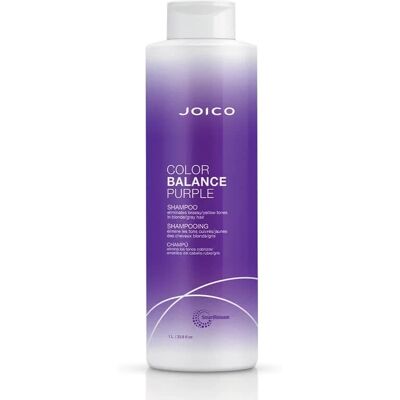 Joico Color Balance Purple Szampon Neutralizująca Żółte Tony Włosów Rozjaśnianych Blond Siwych 1000ml Joico Color Balance Purple Szampon Neutralizująca Żółte Tony Włosów Rozjaśnianych Blond Siwych 1000ml