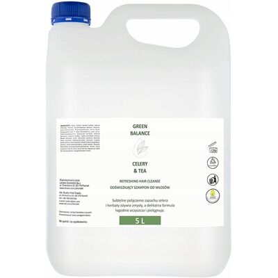 Kosmetyki hotelowe Green Balance szampon 5 litrów, płyn do dozowników 1szt. Kosmetyki hotelowe Green Balance szampon 5 litrów, płyn do dozowników 1szt.