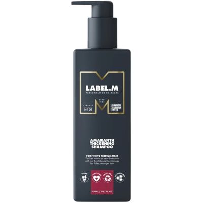 Label M Unisex Amarant Zagęszczający Szampon - 300ml - Szampon Label M Unisex Amarant Zagęszczający Szampon - 300ml - Szampon