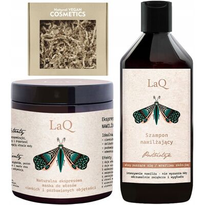 Laq Zestaw Botanic Hair Nawilżający Szampon 300ml, Maska Do Włosów 250ml Laq Zestaw Botanic Hair Nawilżający Szampon 300ml, Maska Do Włosów 250ml