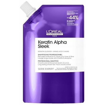 Loreal Expert Keratin Alpha Sleek Szampon 1000ml Refil Uzupełnienie Loreal Expert Keratin Alpha Sleek Szampon 1000ml Refil Uzupełnienie