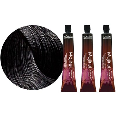 Loreal Majirel 1 trwała farba do włosów kolor czarny 3x 50ml zestaw Loreal Majirel 1 trwała farba do włosów kolor czarny 3x 50ml zestaw