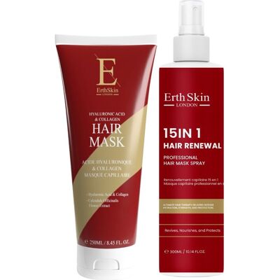 Maska do włosów 15w1 Hair Renewal Spray 300 ml + maska z kwasem hialuronowym i kolagenem 250 ml Maska do włosów 15w1 Hair Renewal Spray 300 ml + maska z kwasem hialuronowym i kolagenem 250 ml