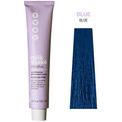 Milk Shake, Creative, SLS/SLES-Free, Permanent Hair Dye, .1.A Blue, 100 ml Milk Shake, Creative, SLS/SLES-Free, Permanent Hair Dye, .1.A Blue, 100 ml