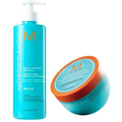 Moroccanoil Repair Moisture szampon 500ml + maska 500ml regenerująca włosy Moroccanoil Repair Moisture szampon 500ml + maska 500ml regenerująca włosy