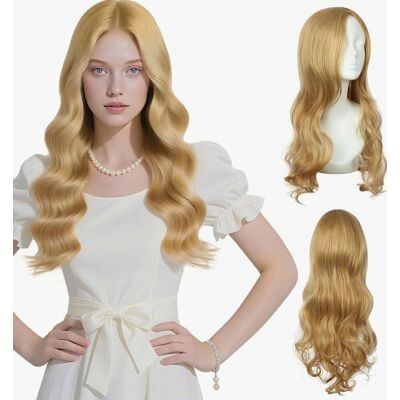 Inny producent Peruka Długa Blond Faliste Włosy Sztuczne Odporna Ciepło Miękka Inny producent Peruka Długa Blond Faliste Włosy Sztuczne Odporna Ciepło Miękka